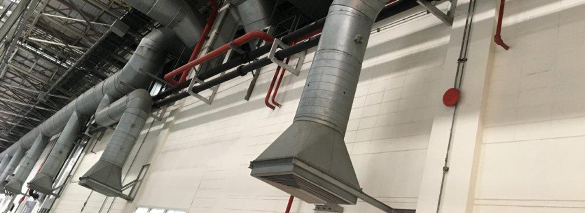Local exhaust ventilation ductwork and hood
